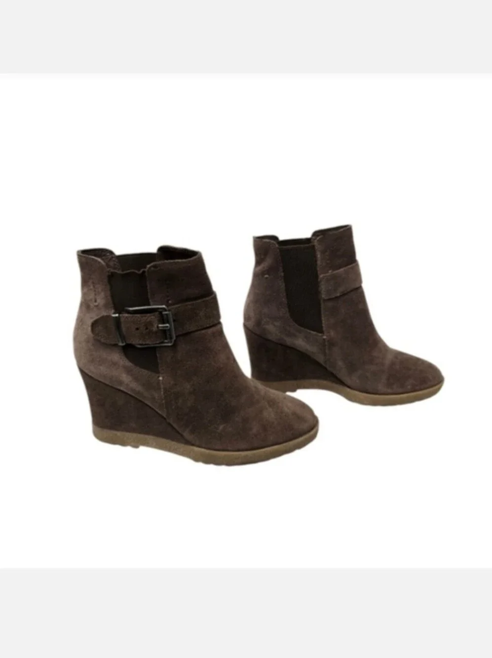 Vince Camuto LANDRI Suede Wedge Bootie in Tan